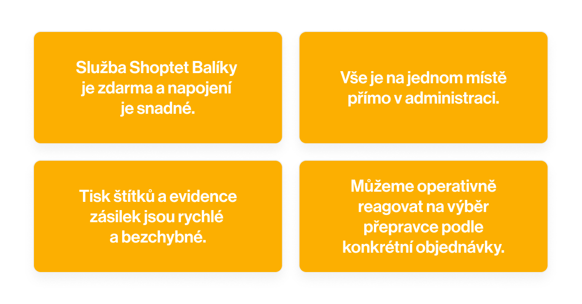 Shoptet Balíky hodnocení e-shop Zdravoslav