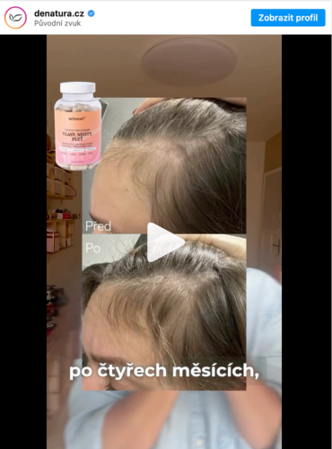 Příklad UGC videa od e-shopu denatura.cz