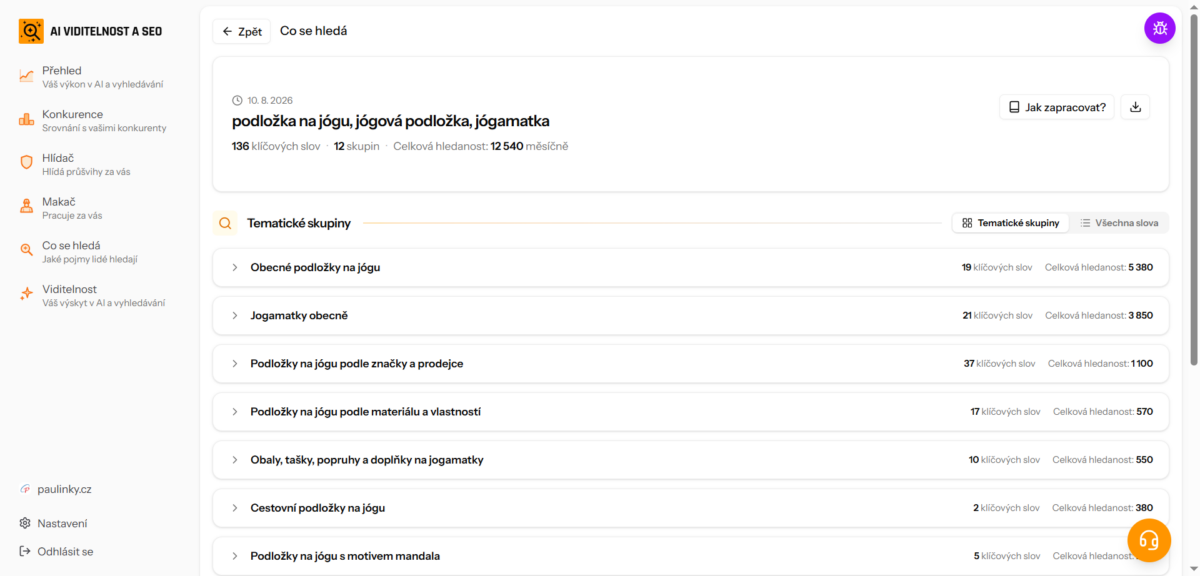 hledání v AI, jak na to e-shop