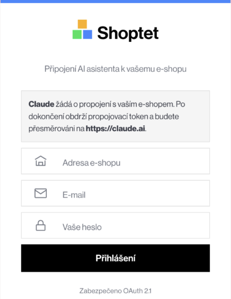 napojení Shoptet MCP eshop